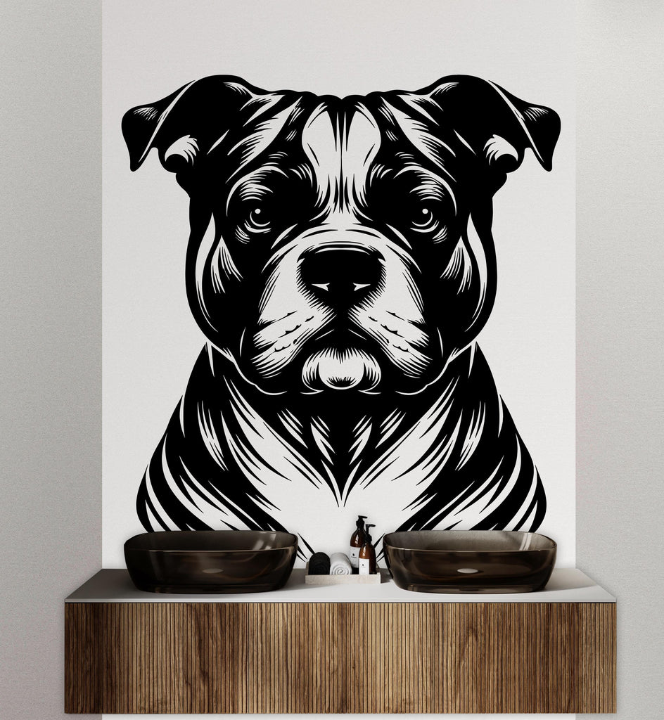 American Bully Dog wall decal Dog decor Dog kids Dog wall art Decal Dog Lover Animals Dog Wall Bathroom Wall Decals Stickers Vinyl 079DE