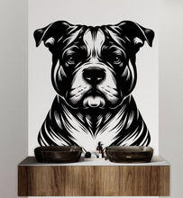 Load image into Gallery viewer, American Bully Dog wall decal Dog decor Dog kids Dog wall art Decal Dog Lover Animals Dog Wall Bathroom Wall Decals Stickers Vinyl 079DE