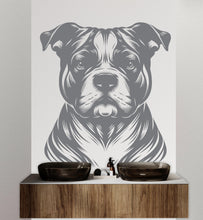 Load image into Gallery viewer, American Bully Dog wall decal Dog decor Dog kids Dog wall art Decal Dog Lover Animals Dog Wall Bathroom Wall Decals Stickers Vinyl 079DE