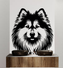 Load image into Gallery viewer, American Eskimo Dog wall decal Dog decor Dog kids Dog wall art Decal Dog Lover Animals Dog Wall Bathroom Wall Decals Stickers Vinyl 080DE