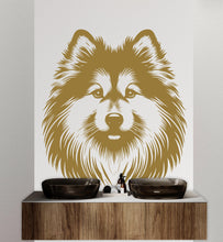 Load image into Gallery viewer, American Eskimo Dog wall decal Dog decor Dog kids Dog wall art Decal Dog Lover Animals Dog Wall Bathroom Wall Decals Stickers Vinyl 080DE