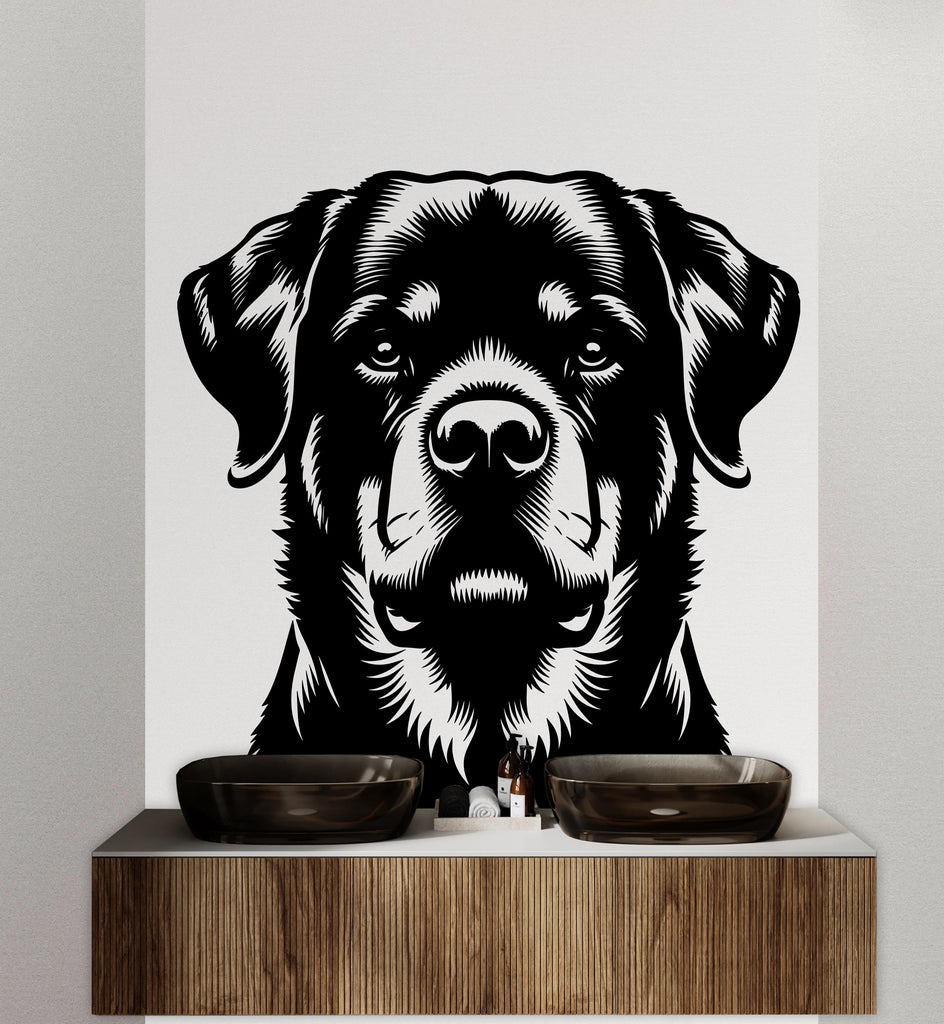 Rottweiler Dog wall decal Dog decor Dog kids Dog wall art Decal Dog Lover Animals Dog Wall Bathroom Wall Decals Stickers Vinyl 081DE