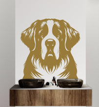 Load image into Gallery viewer, Saint Bernard Dog wall decal Dog decor Dog kids Dog wall art Decal Dog Lover Animals Dog Wall Bathroom Wall Decals Stickers Vinyl 082DE