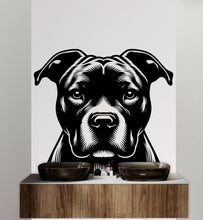 Load image into Gallery viewer, Pitbull Dog wall decal Dog decor Dog kids Dog wall art Decal Dog Lover Animals Dog Wall Bathroom Wall Decals Stickers Vinyl 084DE