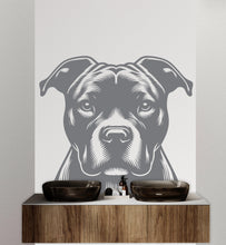 Load image into Gallery viewer, Pitbull Dog wall decal Dog decor Dog kids Dog wall art Decal Dog Lover Animals Dog Wall Bathroom Wall Decals Stickers Vinyl 084DE