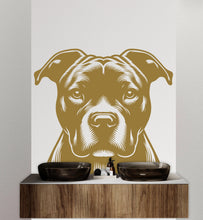 Load image into Gallery viewer, Pitbull Dog wall decal Dog decor Dog kids Dog wall art Decal Dog Lover Animals Dog Wall Bathroom Wall Decals Stickers Vinyl 084DE