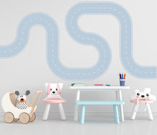 Load image into Gallery viewer, Road wind Wall Decal Highway Vinyl Sticker Track Route Wall Decor Kids Playroom Boys Room Wall Art Automotive Bedroom Mural Sticker 087DE