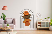 Load image into Gallery viewer, Rainbow Full Arch, Mid Century Modern Boho Full Arch Wall Decals Modern Wall Stickers, Nursery Decor, Headboard Wall Art, Home Decor 436LU