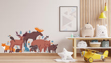 Load image into Gallery viewer, Forest Animals &amp; Birds Wall Decal, Woodland Wonderland, Animals Wall Sticker, Woodland Wall Decal, Woodland Decal Nature Nursery 416LU