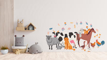 Load image into Gallery viewer, Farm Friends Wall Decal, Animals Wall Sticker, Farm Decor Wall Decal, Farm Animals Nature Nursery Wall Decal, Playroom Wall Decor 417LU