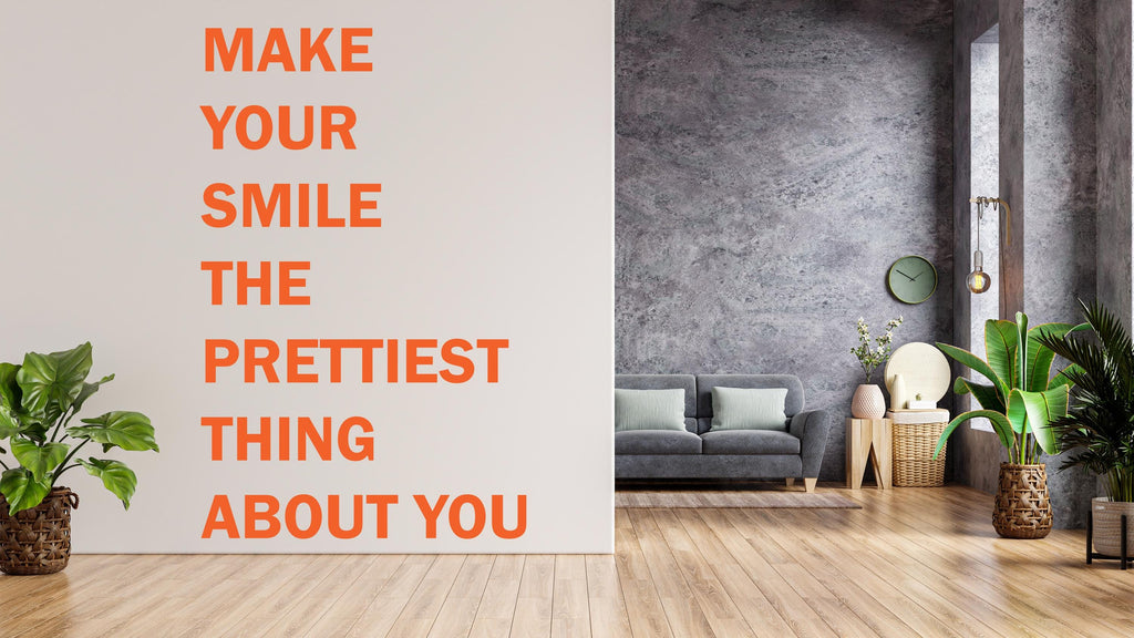 Dental wall decor Smile Stickers Clinic Decal Door Wall Sticker Décor Tooth Art 489RS