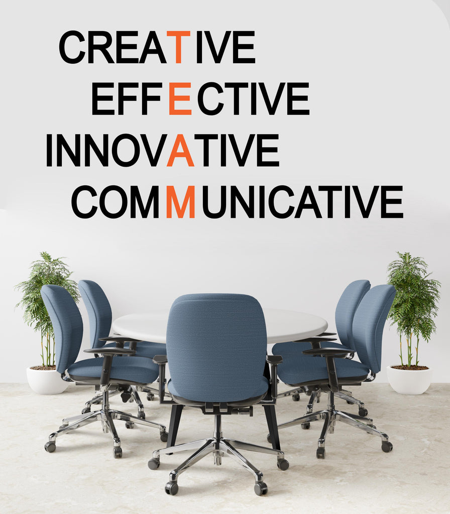Team Quote Decal for Office, Creative Motivational Inspirational Teamwork Innovative Effective Wall Decal Sticker Decor for Office 448LU