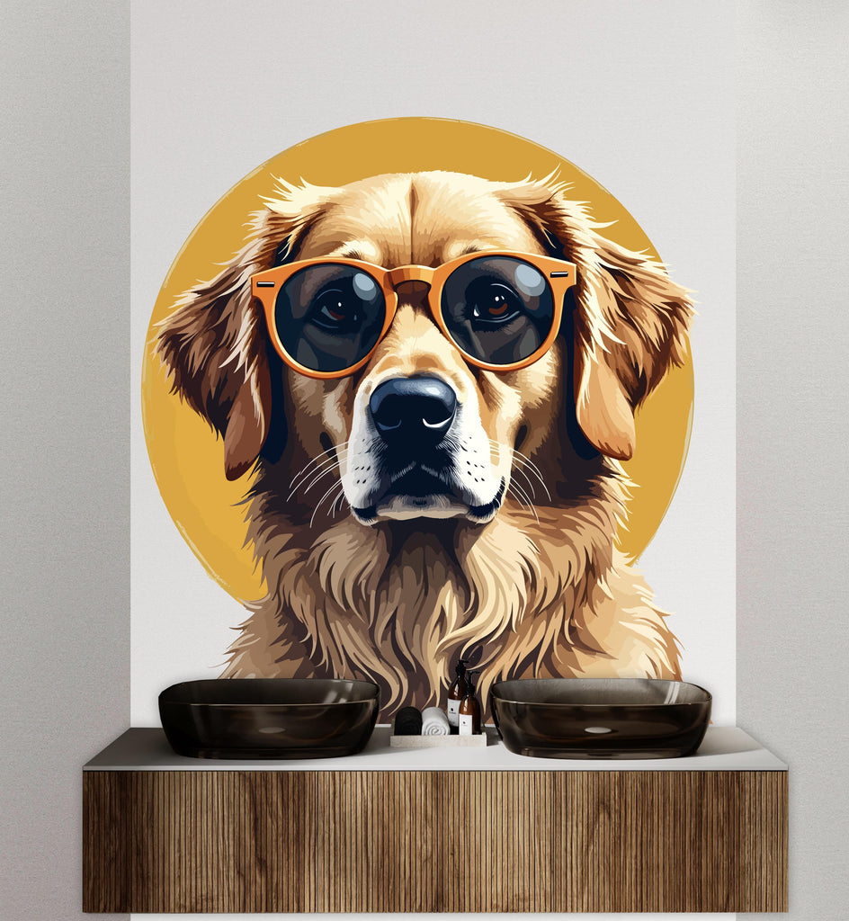 Golden Retriever Dog wall decal Dog decor Dog wall art Decal The Dog Lover Animals Dog Wall Bathroom Wall Decals Stickers Vinyl 092DE