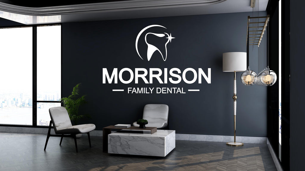 Dental Clinic Name Wall Decal Dental Care Teeth Wall Decal Dental Wall Decal Dental Wall Art Window Wall Sticker Dentist Office Decor 452LU