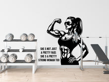 Load image into Gallery viewer, Girl Gym Wall Decal Power fitness Women Squat Decor Workout Art Vinyl Gym Wall Stickers Bedroom Gym Workout Motivation Cross-fit 094DE