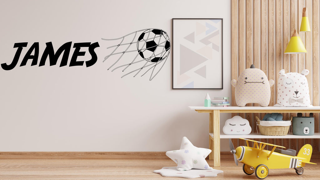 Soccer Name Wall Decor, Football Wall Decal Sport Vinyl, Football stickers, Boys Passion, Goal Wall Art, Wall Stickers, Kids Room 455LU