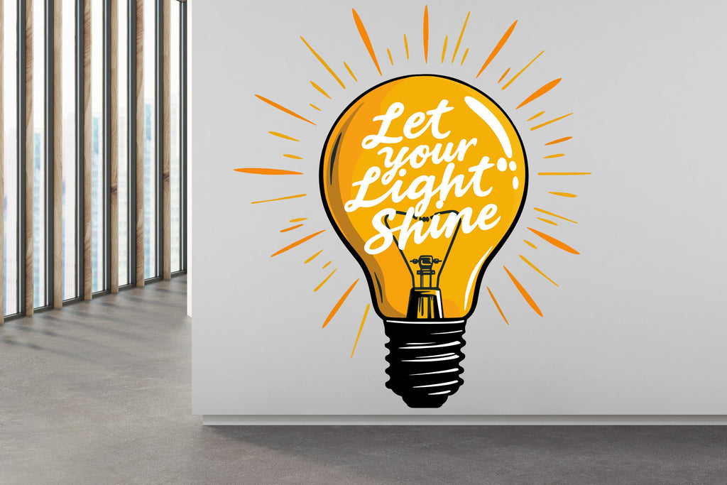 Let your light shine wall decal Office Wall Decal Sticker for Office, Office Wall Decal Idea Teamwork, Office Wall Decor 469RS