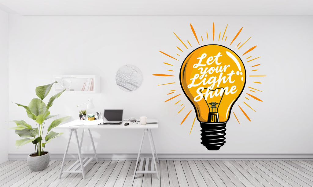 Let your light shine wall decal Office Wall Decal Sticker for Office, Office Wall Decal Idea Teamwork, Office Wall Decor 469RS
