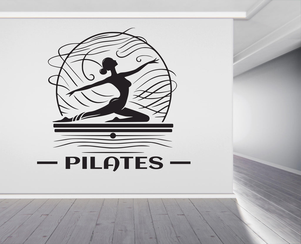 Pilates Wall Decal Pilates Wall Sticker Yoga Wall Art Pilates Wall Decor Gym Wall Decal Gym Wall Sticker Gym Wall Art Meditation Decal 458LU