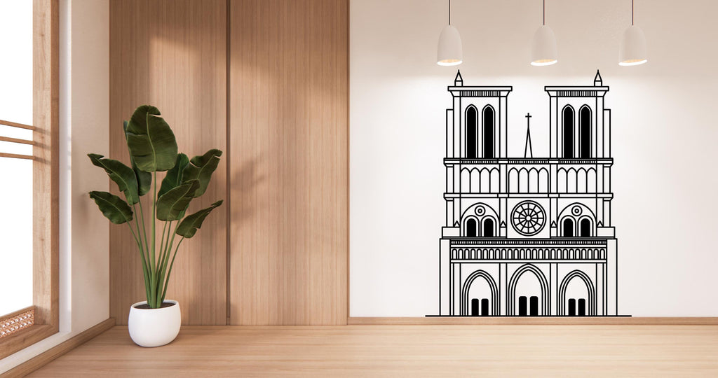 Cathedral Wall Decal, Religious Wall Sign, Christian Wall Decal, Church Sanctuary Wall Art, Church Wall Decor, Religious Wall Art 421LU