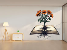 Load image into Gallery viewer, Library Floral Roots Wall Art Decal, Library Wall Decal, Education Decals, Kids Room, Reading room, Nurseries, School, Kids Gifts 476RS