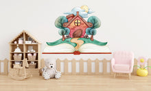 Load image into Gallery viewer, Library Book Fairytale House Tree Wall Art Decal, Library Wall Decal, Education Decals, Kids Room, Reading room, Nurseries, Kids Gifts 427LU