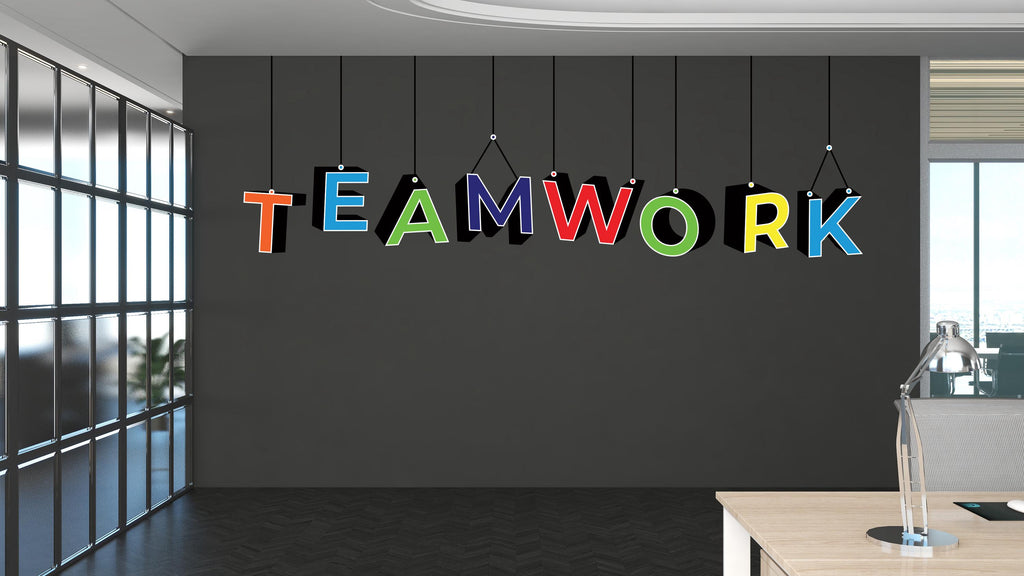 Teamwork Wall Decor Office Wall Decal Idea Teamwork Business Worker Inspire Office Decoration Motivation Stickers Mural Unique Gift 466LU