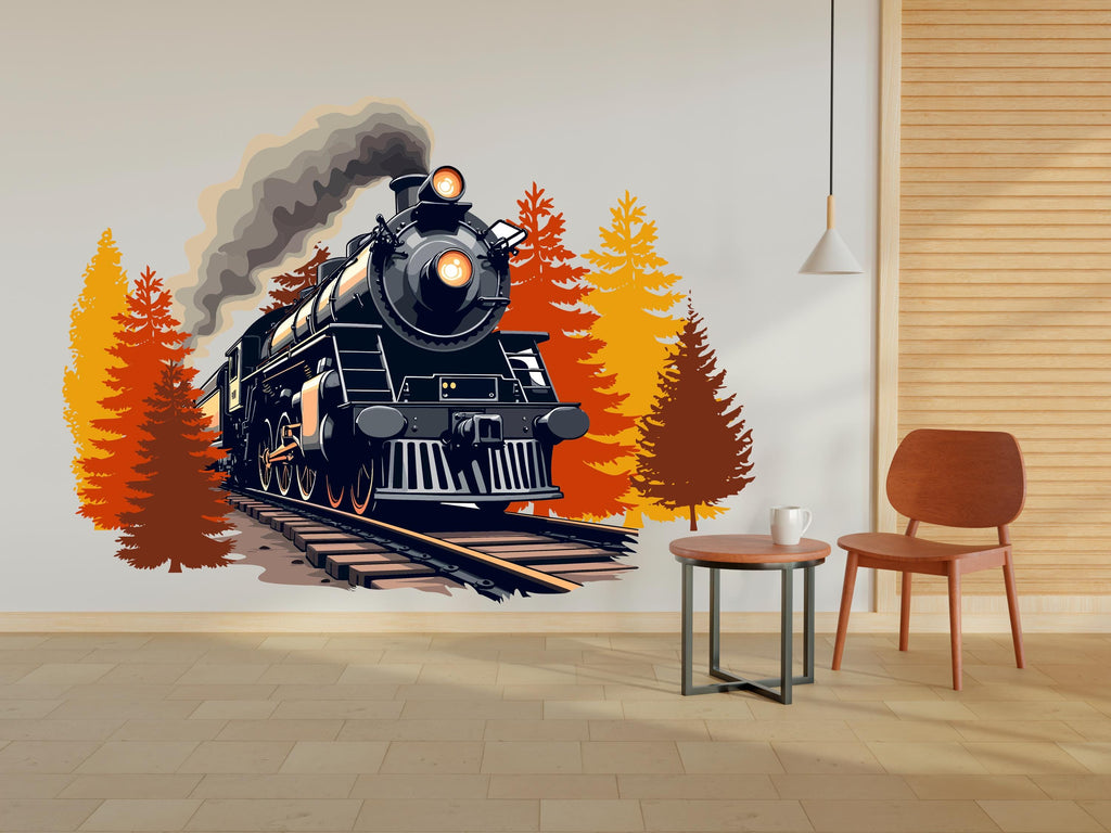 Train Wall Decal Train Wall Sticker Train Art Train Wall Vinyl Wall Decal Train Room Gifts Vinyl Wall Art Stickers 492RS