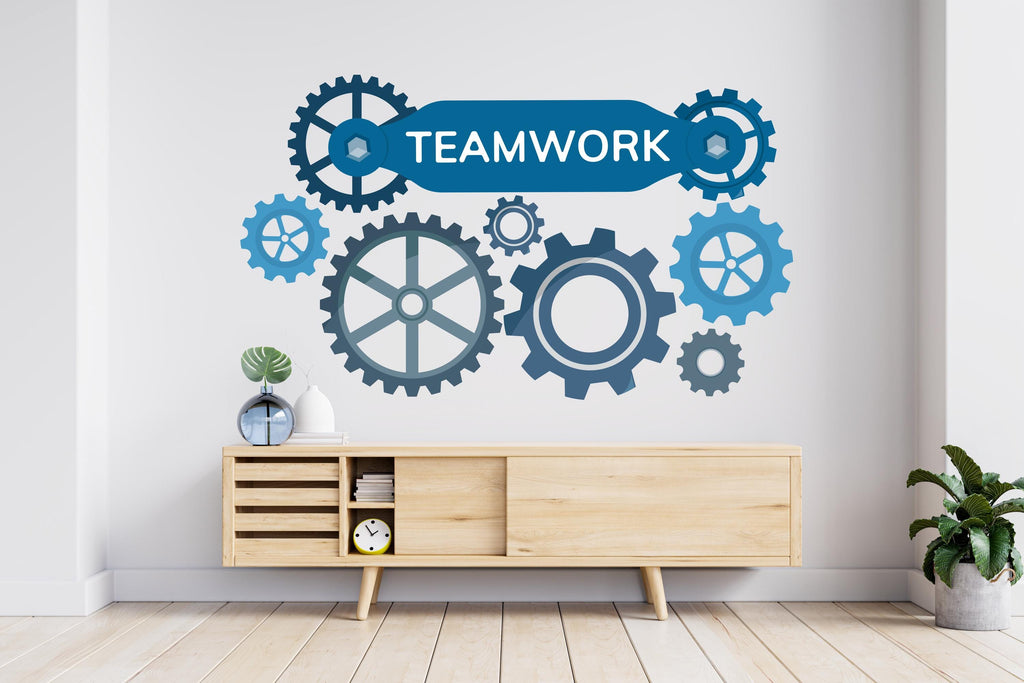Teamwork Office Wall Decal Idea Teamwork Business Worker Inspire Office Decoration Motivation Stickers Mural Unique Gift 494RS