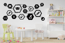 Load image into Gallery viewer, Education Science Technology Engineering Arts Math Wall Decal, Stem wall decal for school, Kids room Decor, steam wall decor classroom 468LU