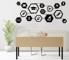 Load image into Gallery viewer, Education Science Technology Engineering Arts Math Wall Decal, Stem wall decal for school, Kids room Decor, steam wall decor classroom 468LU