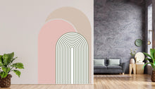 Load image into Gallery viewer, Boho Wall Decal, Living Room Decoration, Bed Arch Sticker, Hedboard Wall Decal, Arch Wall Decal, Arch Wall Decal Sticker, Wall Decal 496RS