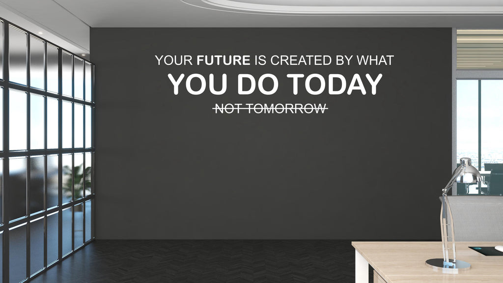 Office wall decal, Work Quote Decal for Office Employee, Motivational Inspirational Teamwork Wall Decal Sticker Decor for Office Walls 469LU