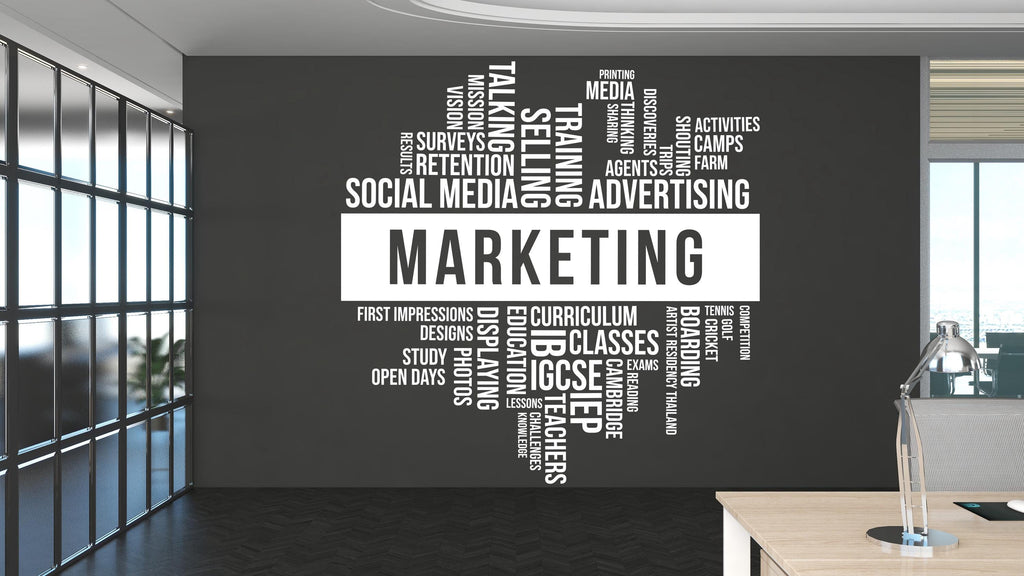 Marketing Wall Decal, Marketing Office Wall Decal, Marketing Office Wall Decor, Office Decals, Office Wall Art, Office Art 470LU