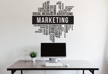 Load image into Gallery viewer, Marketing Wall Decal, Marketing Office Wall Decal, Marketing Office Wall Decor, Office Decals, Office Wall Art, Office Art 470LU