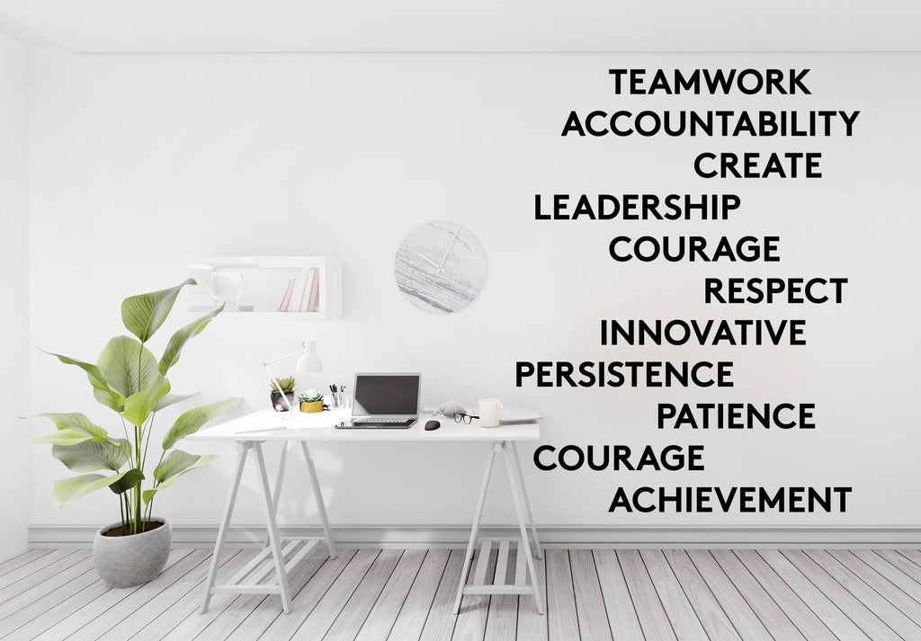 Office wall decal, Work Quote Decal for Office Employee, Motivational Inspirational Teamwork Wall Decal Sticker Decor for Office Walls 471LU