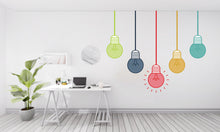 Load image into Gallery viewer, Idea Lightbulb Motivational Inspirational Wall Decal Sticker for Office, Office Wall Decal Idea Teamwork, Office Wall Decor 478RS