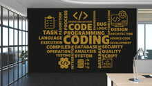 Load image into Gallery viewer, Coding Word Cloud Vinyl Wall Decal, Technology Office Decor