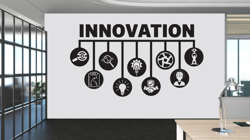 Innovation wall decal Ideas Teamwork Development Analysis Innovation Wall decal, Wall stickers, Wall decor, Wall Art 480RS