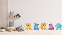 Load image into Gallery viewer, Cartoon Animals Set Wall Decal, Kids bedroom wall sticker, Animals Wall Decor Nursery Decals, Kids Wall Decals, Children's Room Decor 475LU