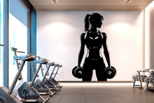 Load image into Gallery viewer, Gym Wall Decal Home Gym Girl Power fitness Quote Decor Workout Art Vinyl Gym Wall Stickers Bedroom Gym Workout Motivation Crossfit 500RS