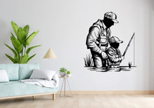 Load image into Gallery viewer, Father and Son Fishing Wall Decal Sticker Fishing Kids Father Day Fishing Gift Wall Art Dad and Kids Home Decor Nursery Decor Dad Gift 440LU