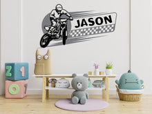 Load image into Gallery viewer, Motocross Wall Decor, Motocross Wall Decals, Ride Wall Art, Stickers Bedroom Motocross Wall Vinyl Nursery Wall Decals Art 486LU
