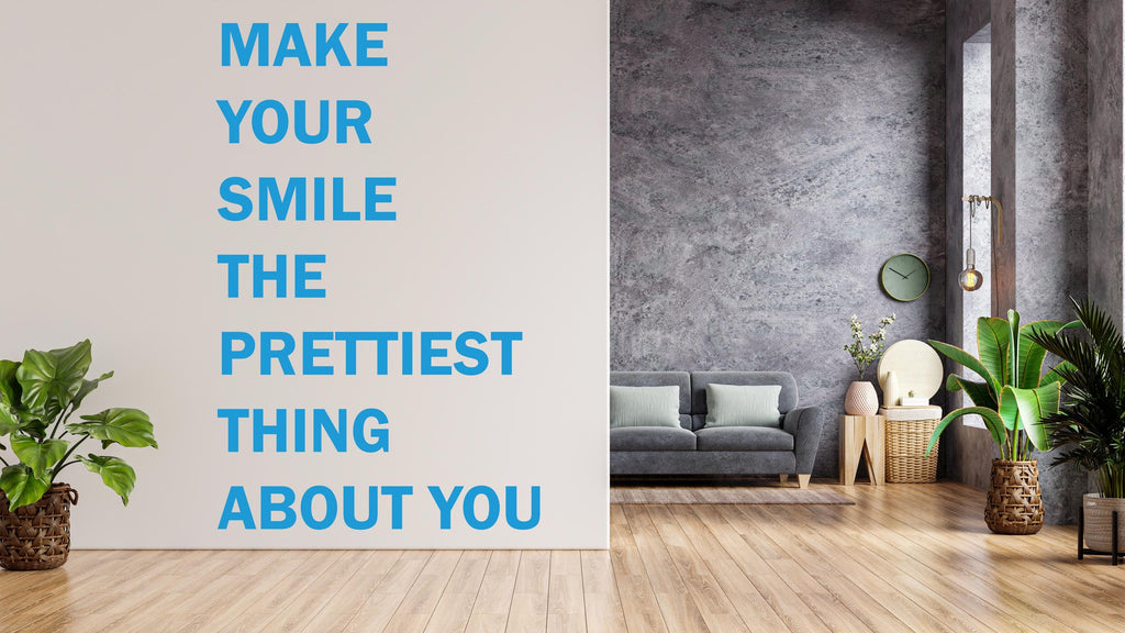 Dental wall decor Smile Stickers Clinic Decal Door Wall Sticker Décor Tooth Art 489RS