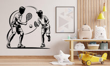 Load image into Gallery viewer, Father Son Tennis Wall Decor, Tennis Wall Decal Sport Vinyl, Tennis Stickers, Boys Room Wall Stickers, Kids Room Decor, Dad Gifts 446LU