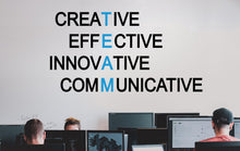Load image into Gallery viewer, Team Quote Decal for Office, Creative Motivational Inspirational Teamwork Innovative Effective Wall Decal Sticker Decor for Office 448LU
