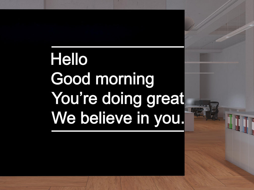 Hello You're doing great Quote Decal for Office Employee, Motivational Inspirational Teamwork Wall Decal Sticker Decor for Office 450LU