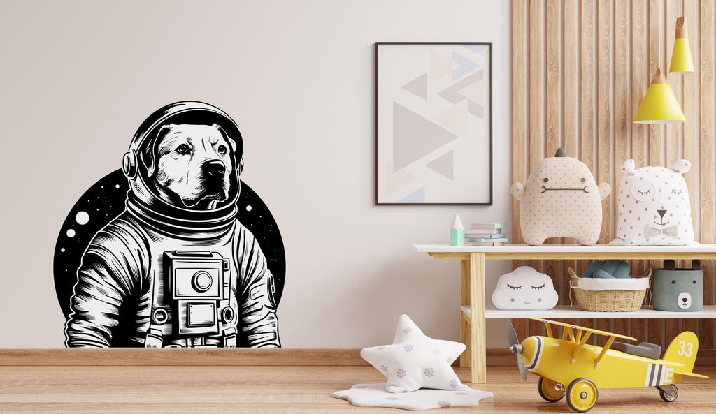 Astronaut Dog wall decal Dog decor Astronaut Pet Sticker Dog wall art Decal Dog Lover Animals anime decal Dog Bathroom Wall Decals 488LU