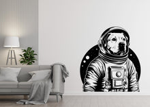 Load image into Gallery viewer, Astronaut Dog wall decal Dog decor Astronaut Pet Sticker Dog wall art Decal Dog Lover Animals anime decal Dog Bathroom Wall Decals 488LU