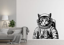 Load image into Gallery viewer, Astronaut Cat wall decal Cat decor Astronaut Pet Sticker Cat wall art Decal Cat Lover Animals anime decal Cat Bathroom Wall Decals 489LU